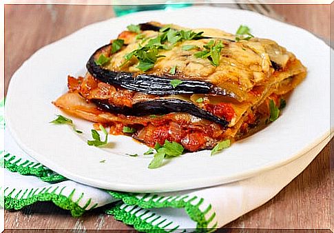 aubergine and zucchini lasagna