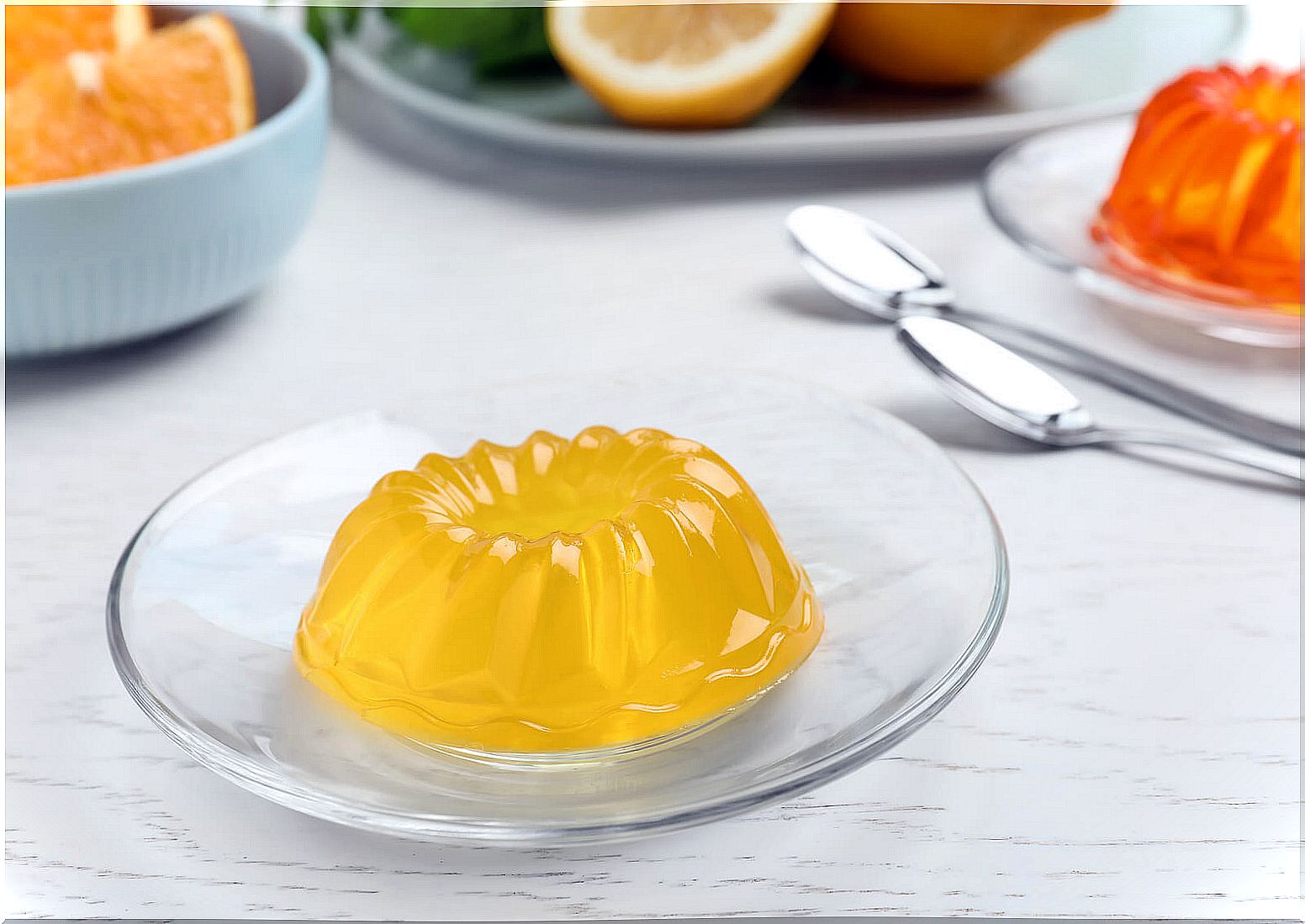 Gelatin comes in a variety of fruit flavors.