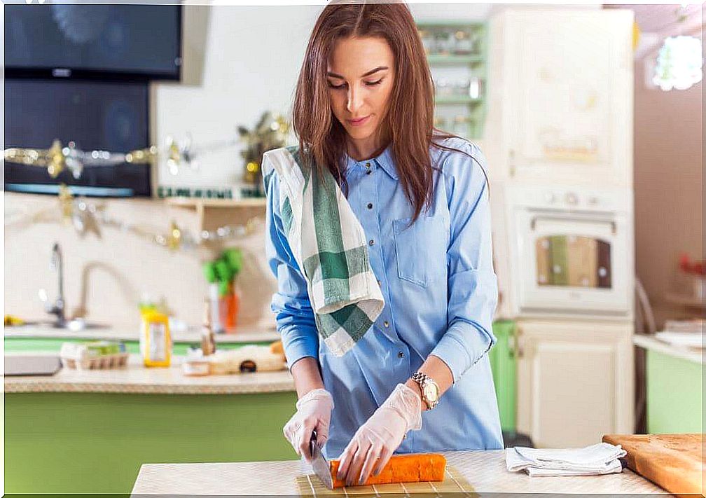 Woman cooking