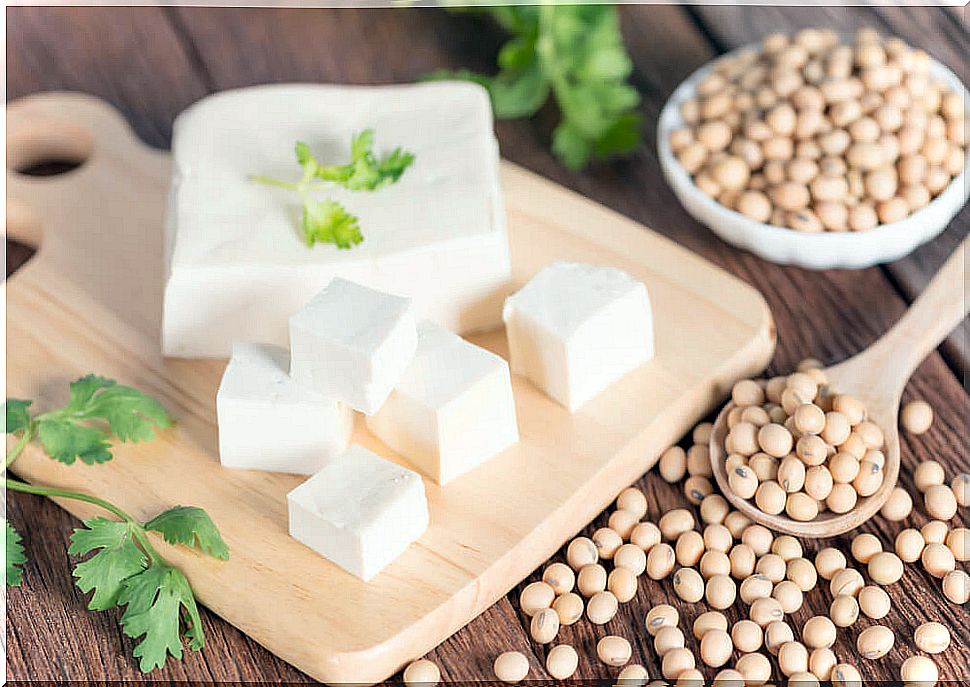 Tofu and soybeans