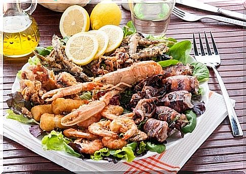 Seafood platter